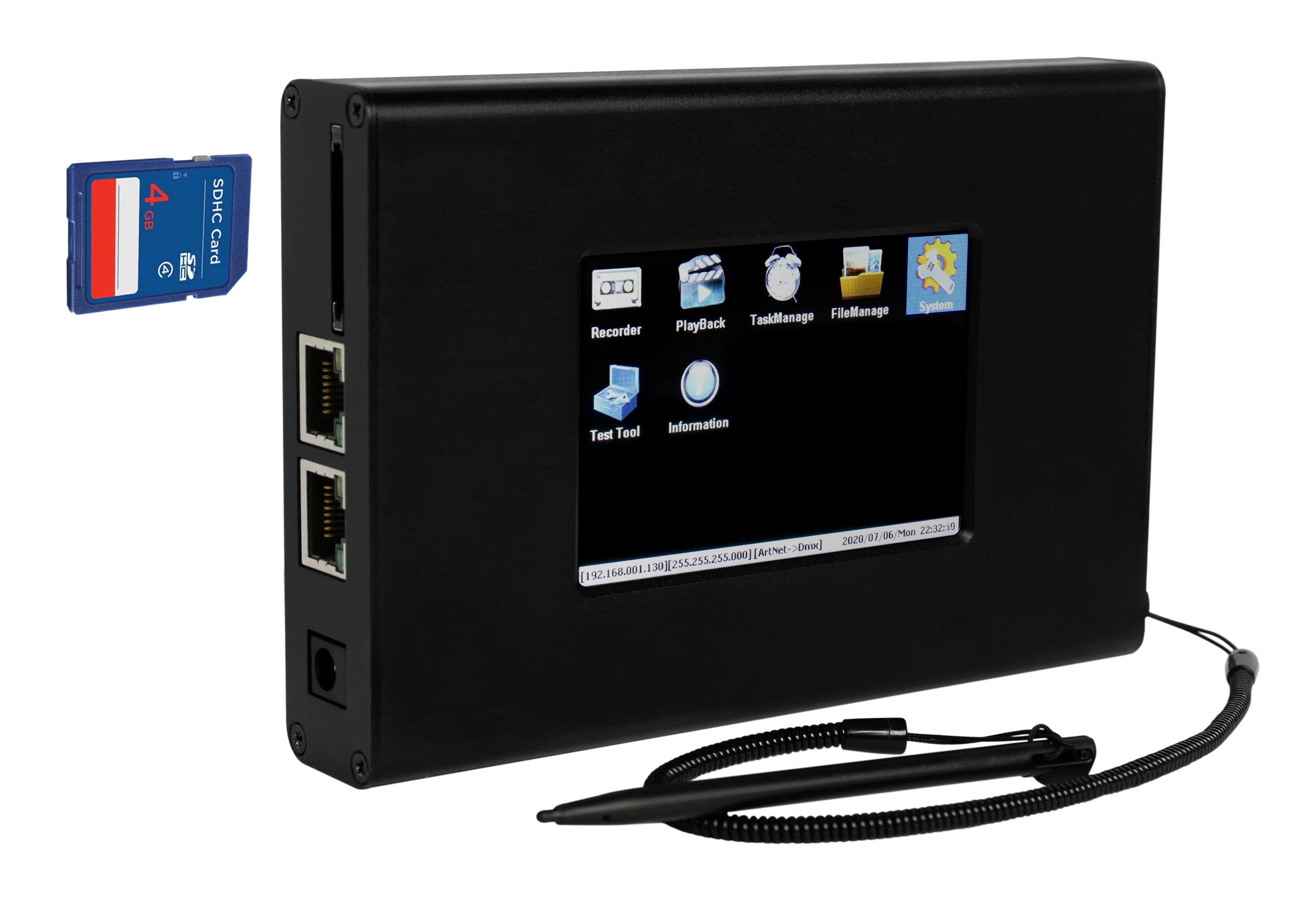 Artnet dmx pixel controller Knot rj45 с рекордером artnet и проигрывателем