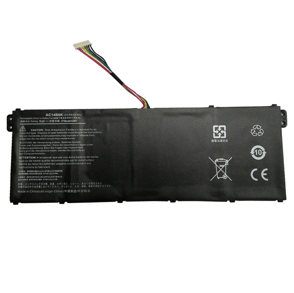 AC14B8K OEM/ODM replacement laptop battery for Acre Notebook battery & Li-polymer Battery 42Wh