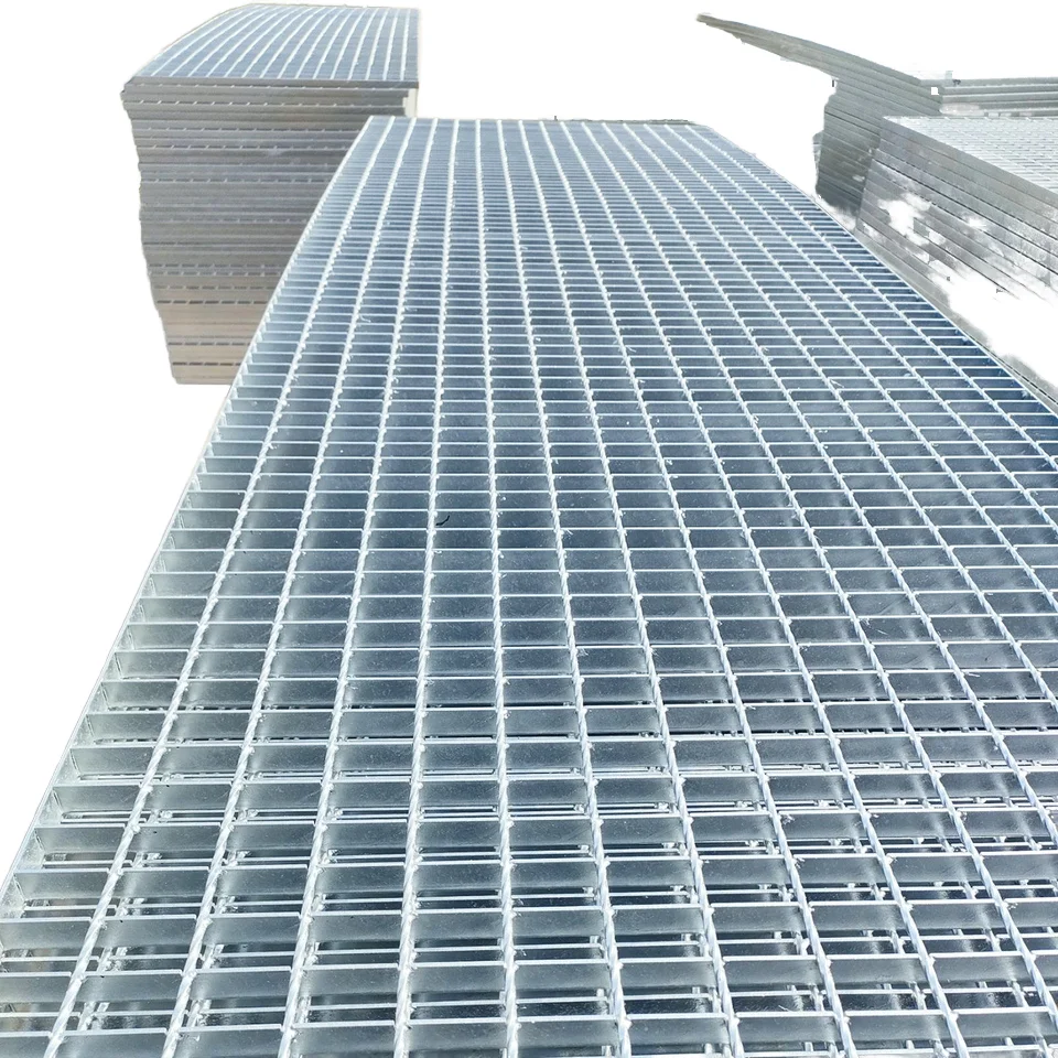 Горячая оцинкованная противоскользящая стальная решетка для пола траншейная дренажная мастерская по конкурентоспособной цене мостовая