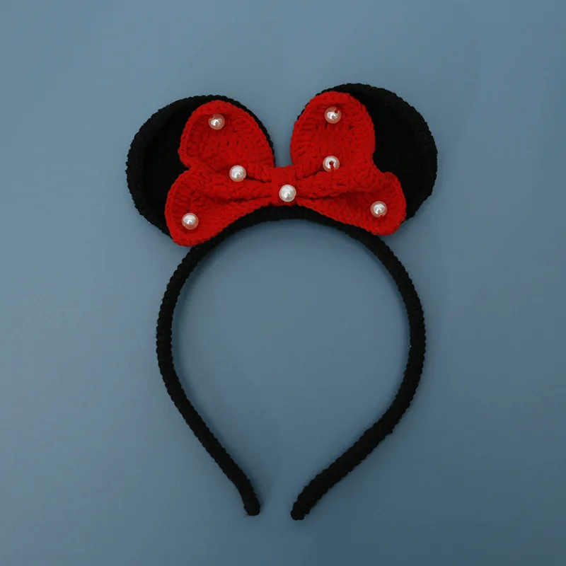 Custom cute cartoon ears girls yarn crochet headbands for girls