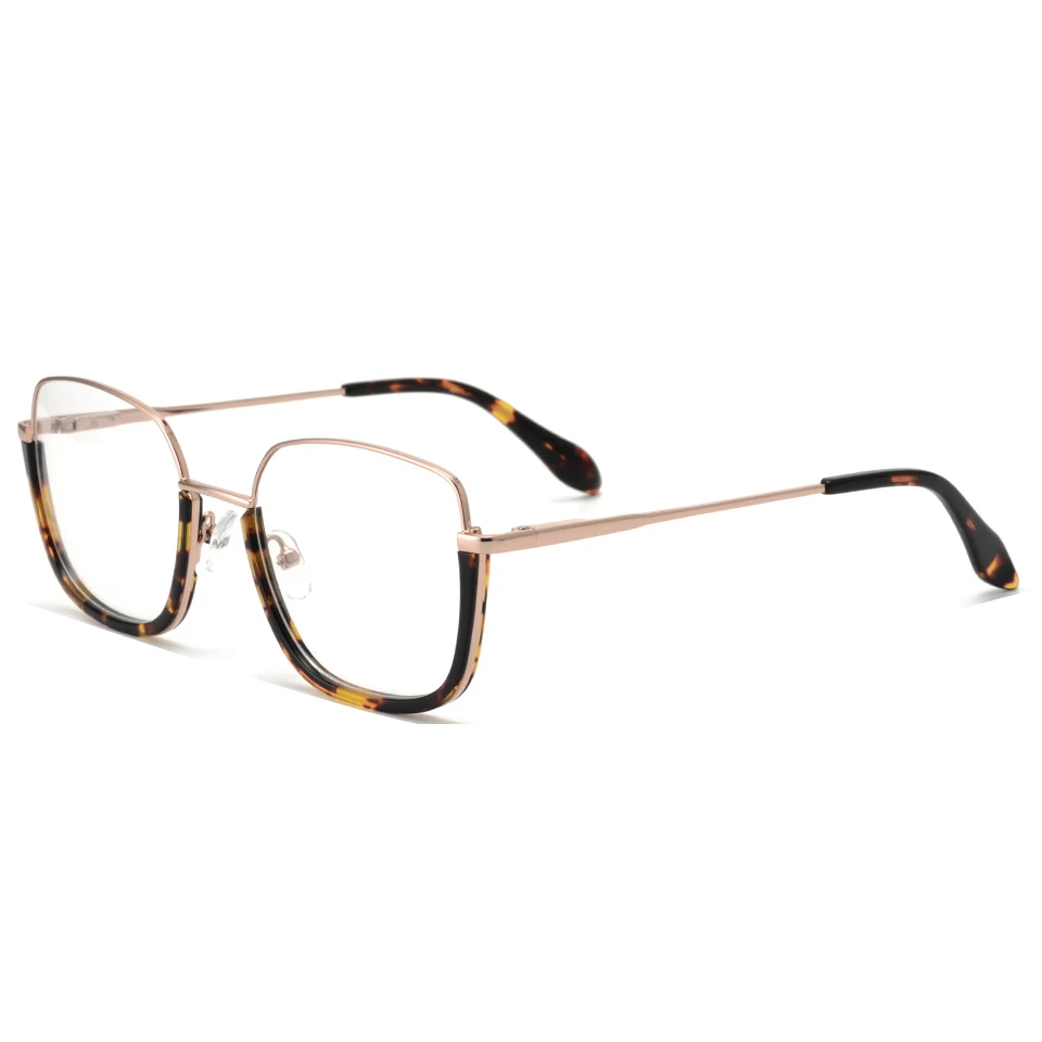 2022 Big Size Optical Frames Eyewear Metal Half Frames Glasses