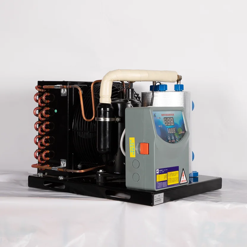 titanium seawater air cooled water aquaculture chiller for seafood fish ponds cooling