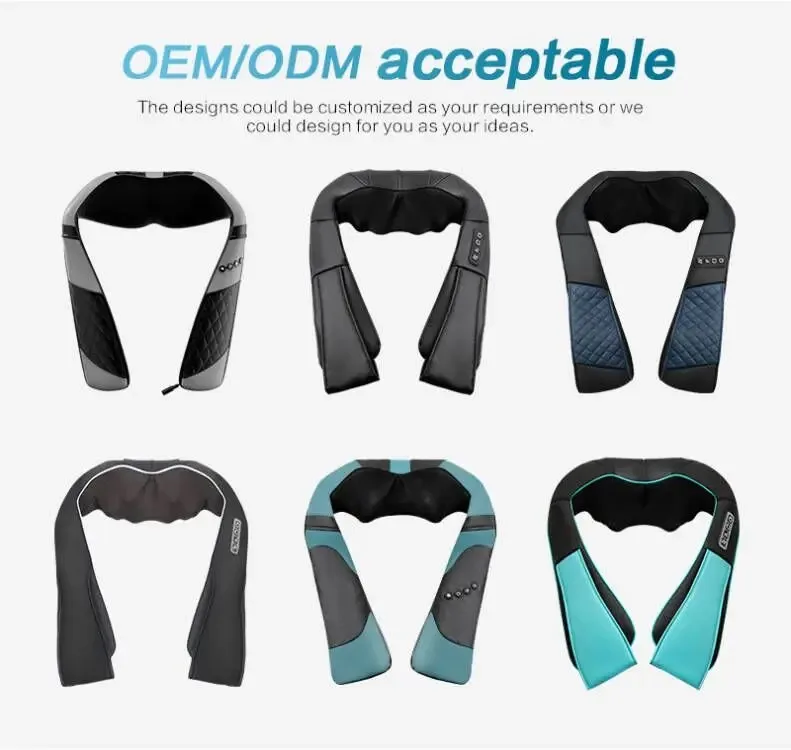Factory Supply 2024 New Shiatsu Kneading Deep Tissue Neck & Shoulder Massager With Infrared Heat Neck And Back Massager