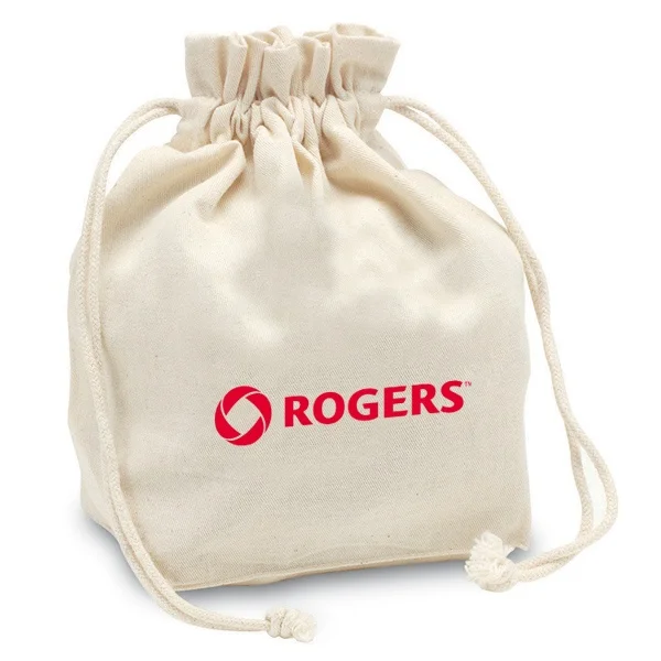 Custom GOTS Certificated Calico Cotton Canvas Drawstring Cloth Dust Bag For Shoes