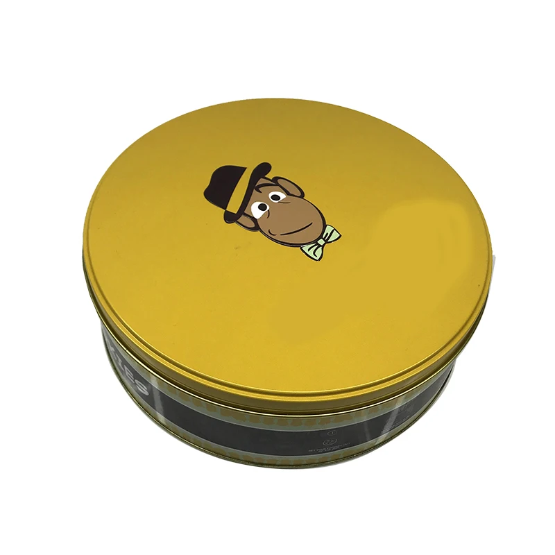 Small moq Factory Wholesale Custom Printed Biscuit Tin Can Cookie Tin Box