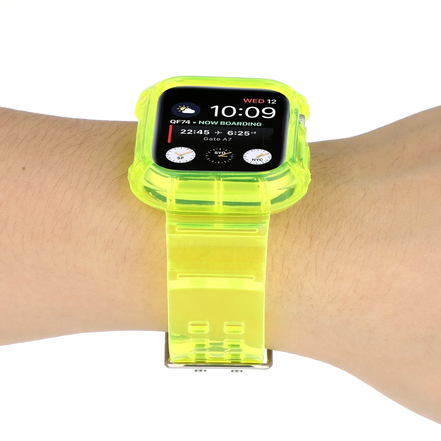 Прозрачный ремешок из ТПУ для Apple Watch сменный Браслет наручных часов мужчин и женщин 38 мм