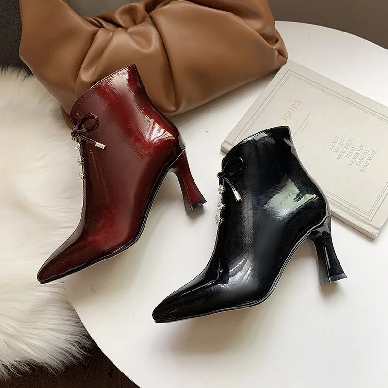 Winter Female Heel Women Slip On Girls Charm Fashion Heels Thigh High Boots