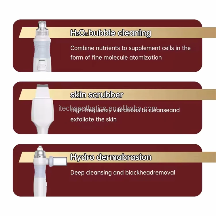 6in1 oxygen jet peel aqua skin face care bubble face cleanser face ultrasonic skin scrubber hydro vacuum cleaner