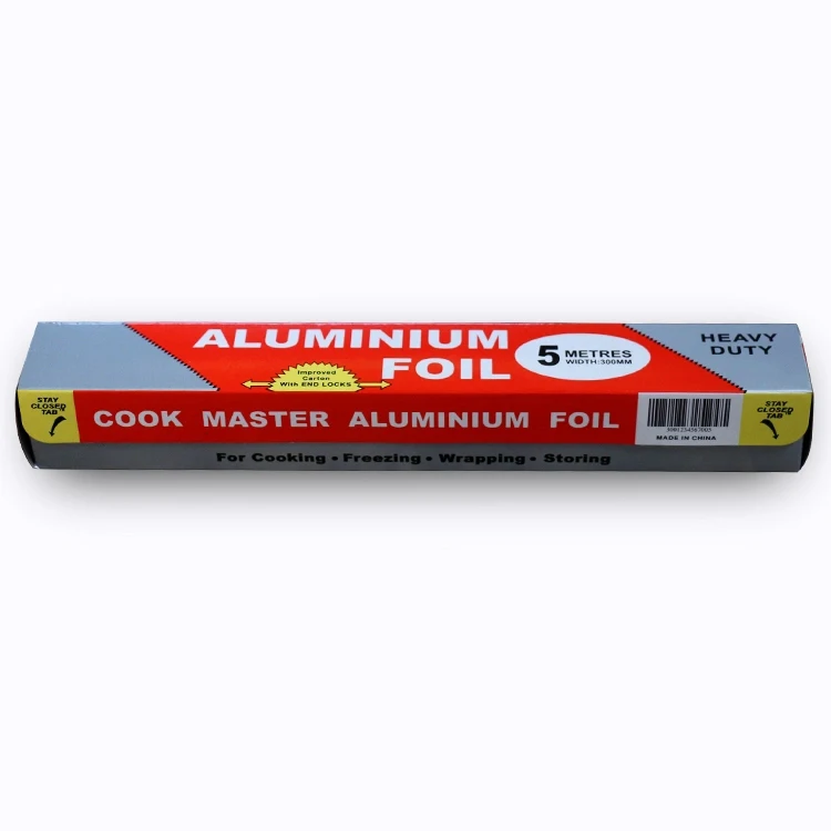Laminated Paper 5052 Soft 300M 0.07 Thickness Household Aluminum Foil Roll For Chocolate