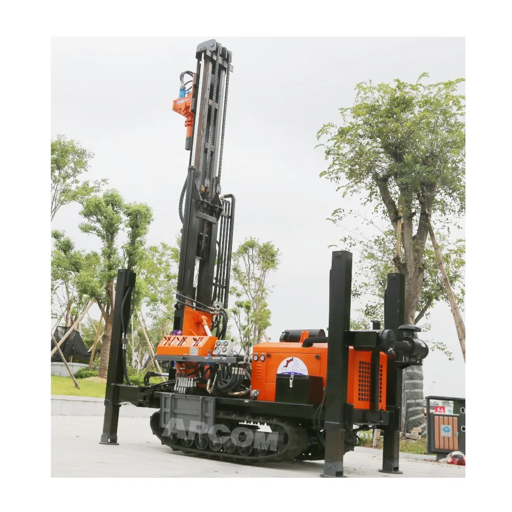 350m Diesel Borehole Water Well Drill rig Equipment 450m 500m Hydraulic Swivel Portable Crawler Water Well drilling rig Machine