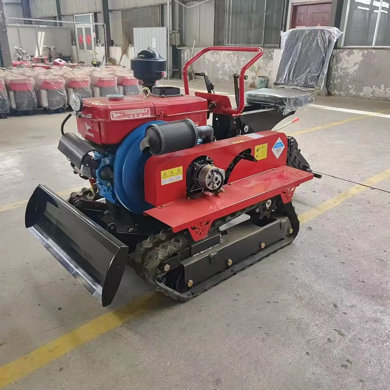 2024 Agricultural Crawler Tiller Multifunctional Microtiller Rotary Garden Cultivator