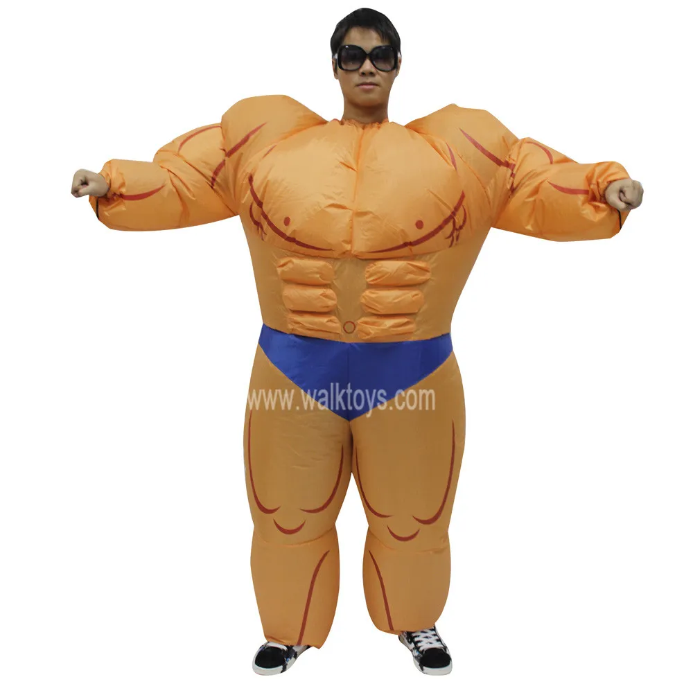 Inflatable fitness expert with strong body super muscle cosplay costume in Hot sale