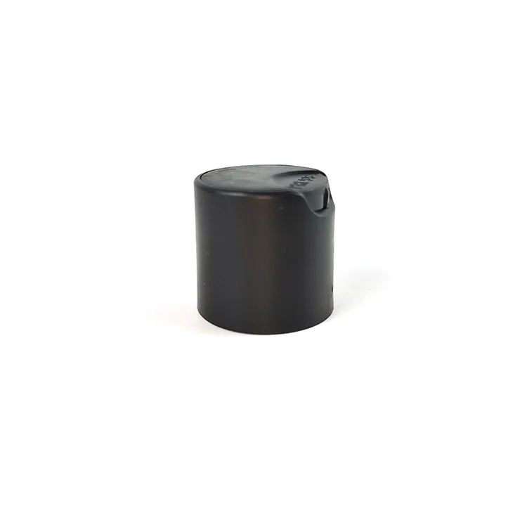 24mm 28mm smooth closure matte black PP plastic press disc top cap screw caps lids for pet bottle