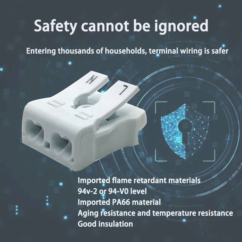 Low Voltage Electrical Wire Connectors Cable Wiring Quick Splice Clamp Terminal Block 3p Easy Fit For Led Strip Connector