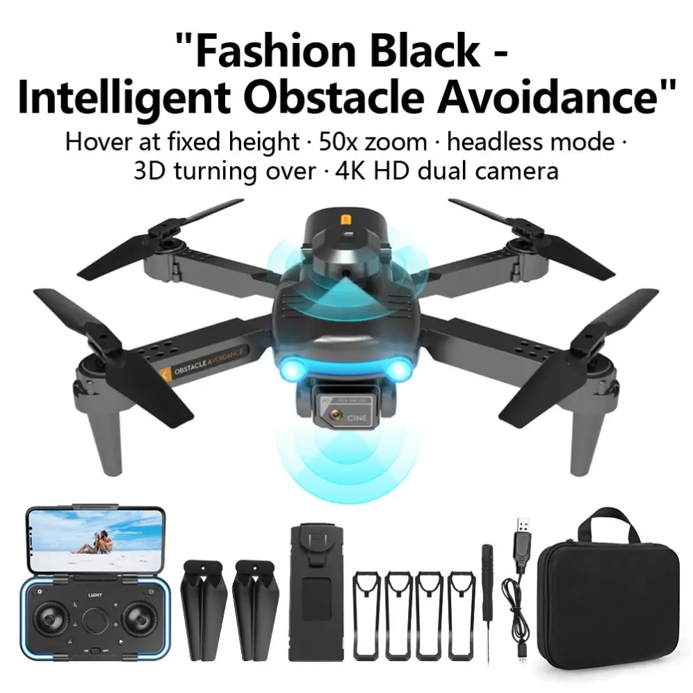 2022 new dron f187 4K dual camera wifi fpv obstacle avoidance optical mini quadcopter rc helicopter v f189 drones drone f187