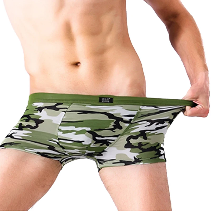 
Premium Soft 4-Pack Modal Material Camouflage Printed Boxer Briefs for Men 