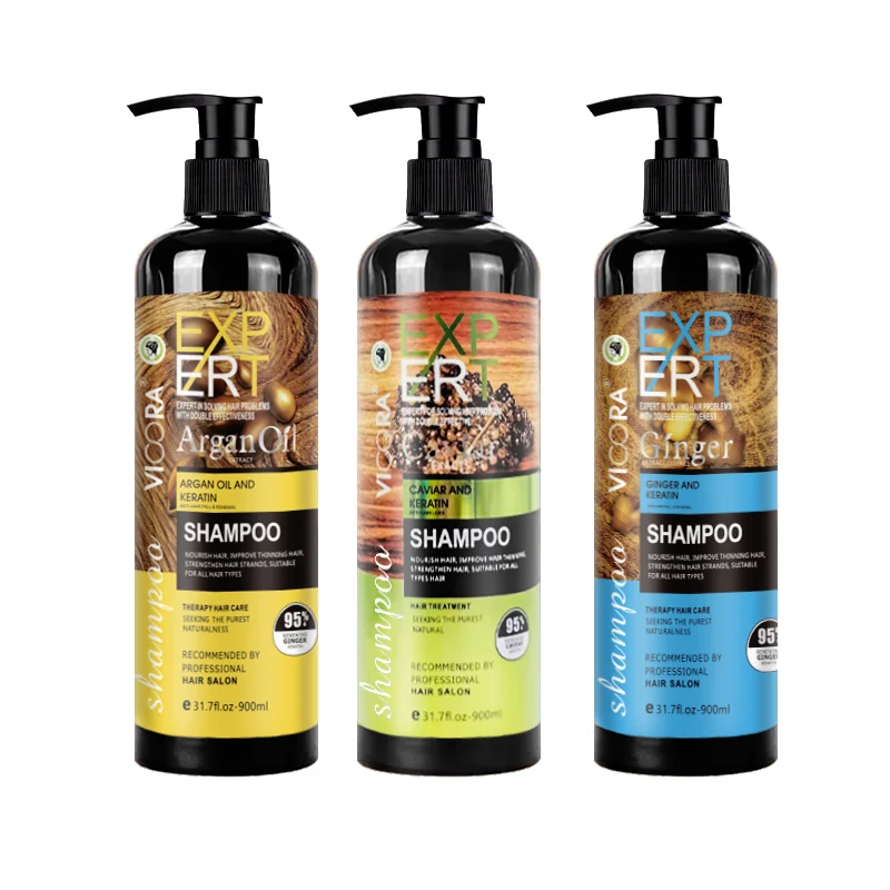 Wholesale Private Label VICORA Brand Argan Oil Moisturizing Smoothing Shampoo and Conditioner Hair Care Set Unisex Adults 900ml