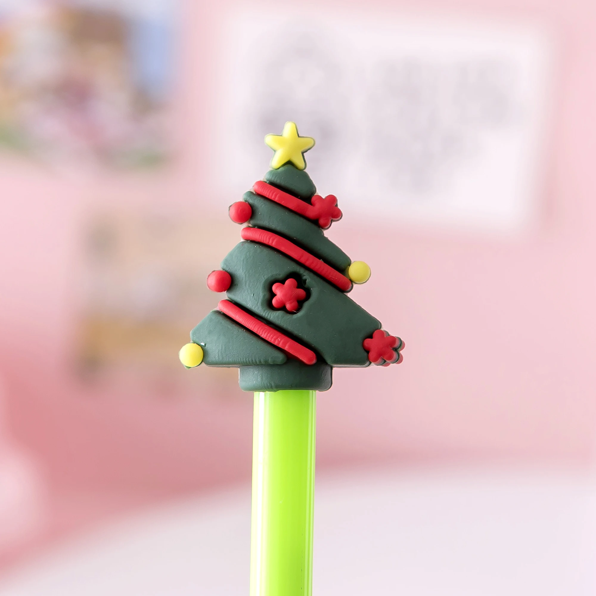 Creative Stationery Christmas Gift Reward Plastic Doll Gel Pen Silicone Material Soft Rubber Smooth Continuous Ink Writing Pen