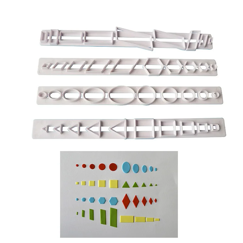 
4PCS/set Flower Shape Lace Mat Border Decoration Lace Mold Sugar Lace Pad Fondant Cake Decorating Tools Baking Tools 