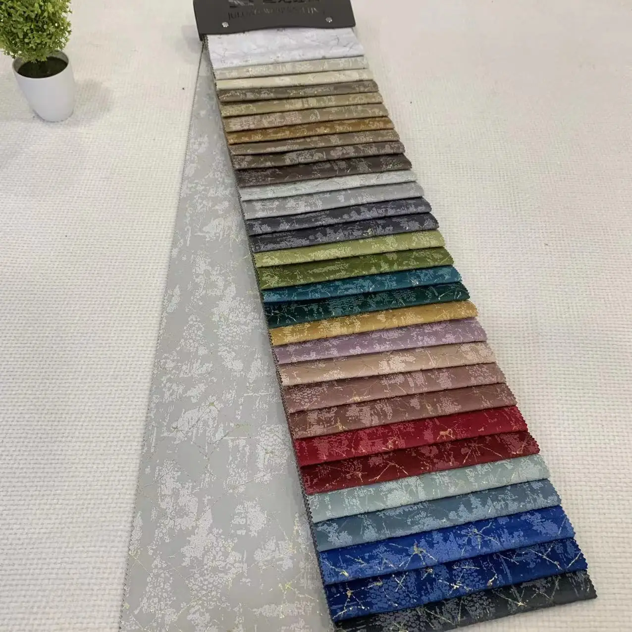 JL24150  holland Velvet new designs bronzing fabrics   factory  Wholesale Sofa Fabric For Home Textile with fleece Backing