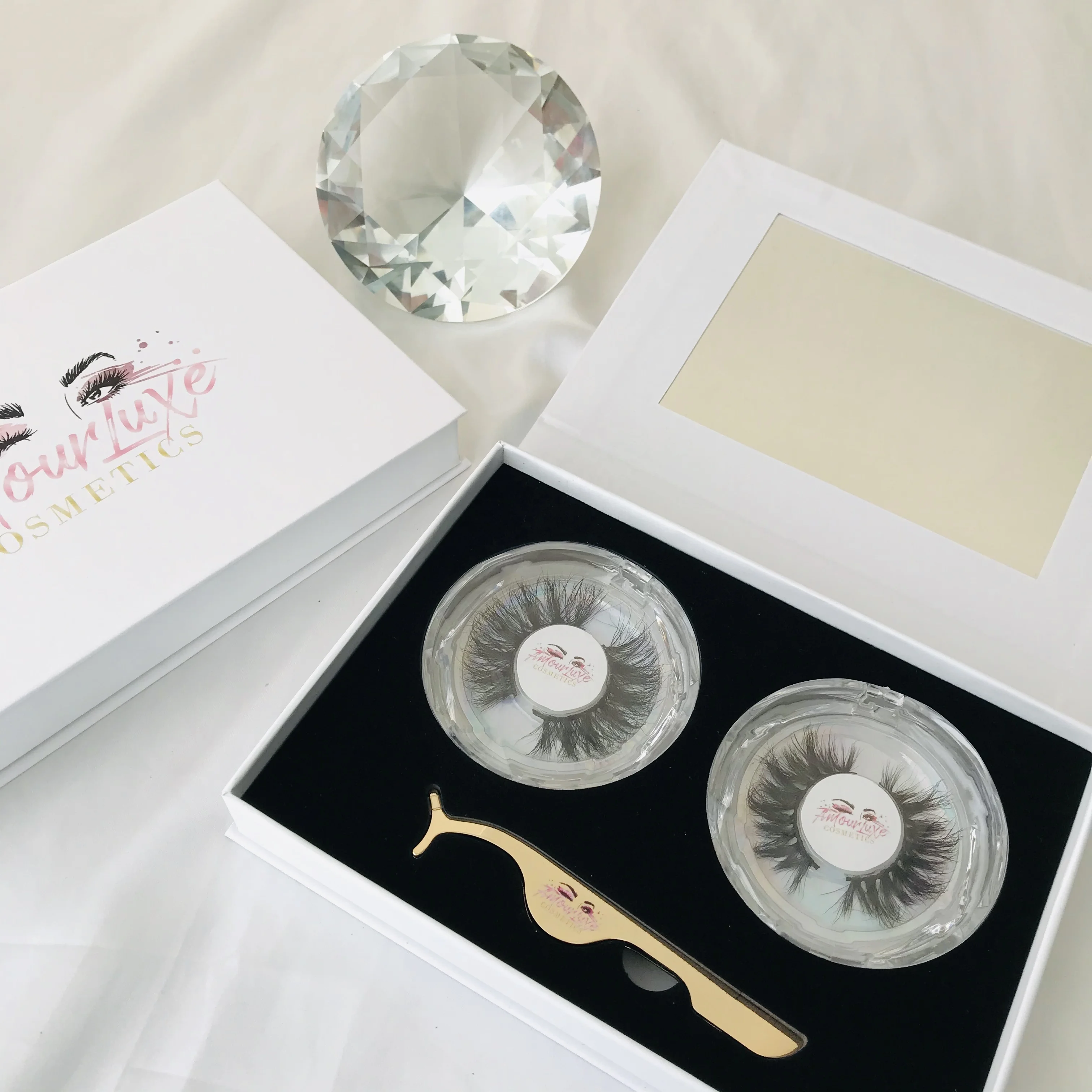 
Empty custom lash serum bag cleanser tools tray brush tweezer applicator shampoo case book extension lift glue packaging box 