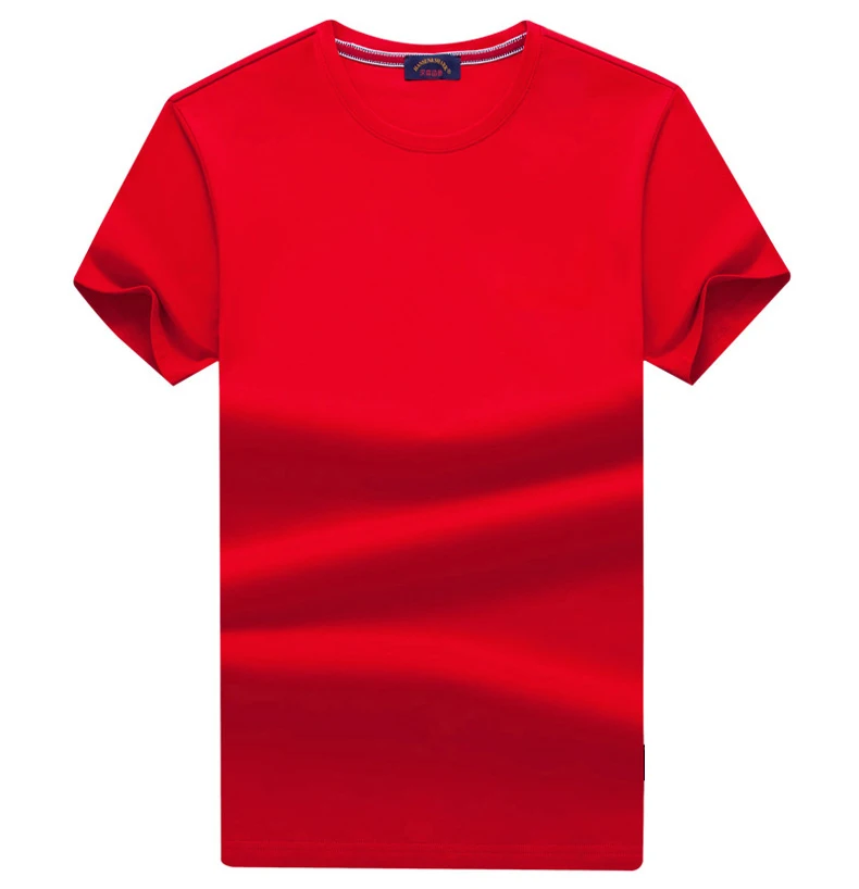 High Quality Unisex Short Sleeve 100% Cotton Solid 8 Colors Custom Heat Transfer Printing  LOGO Pattern Plain White T shirts