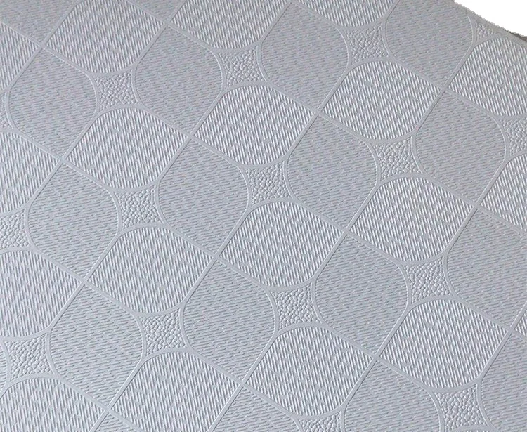 Acoustic High Quality 595*595 Design PVC False Laminated Flame Retardant Perforated Gypsum Suspended Ceiling Wooden Fluted Panel