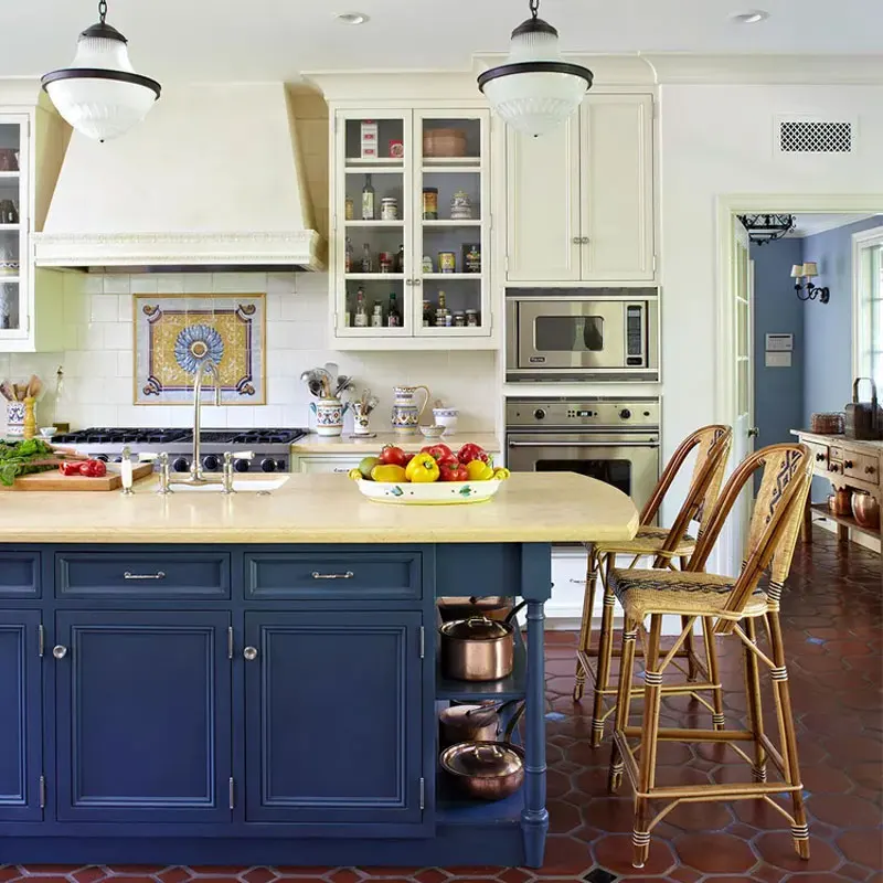 High Quality Kitchen Cupboard Customized Kitchen Cabinets Ready To Assemble Kitchen Furniture Solid Wood Set