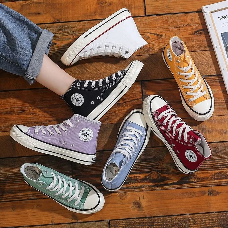 Dropshipping Women canvas shoes Customize Vulcanized Shoes women canvas trendy shoes