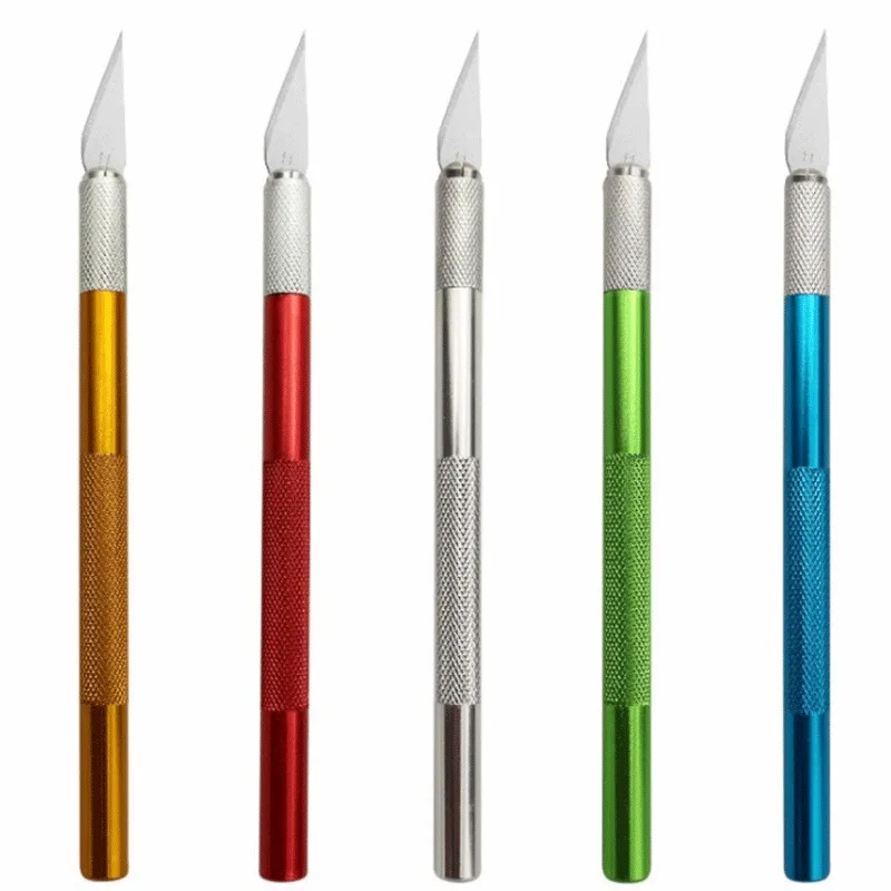 Carving Tool Different Color Aluminium Alloy Craft Engraving Carving Knife With Blades