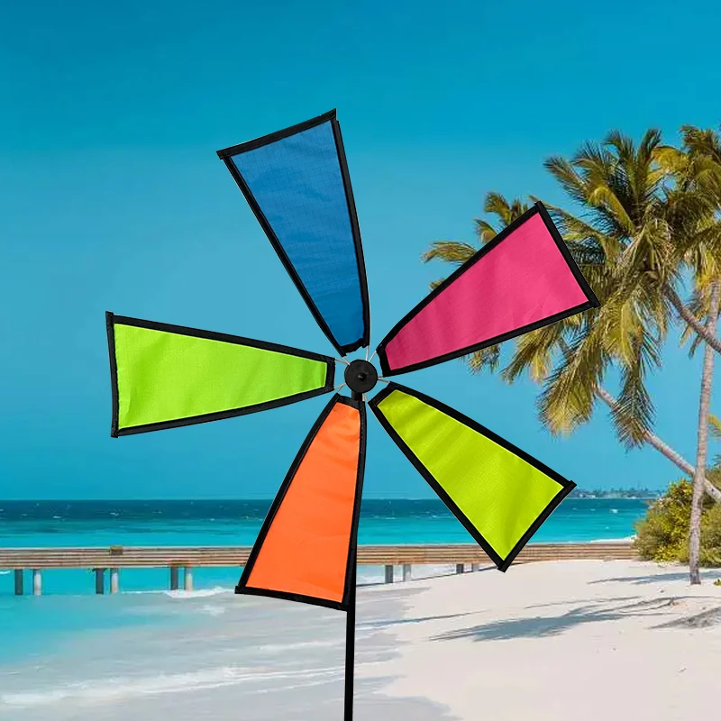 Guangdong factory customized garden decoration color decorative toy windmills wholesale garden outdoor windmill