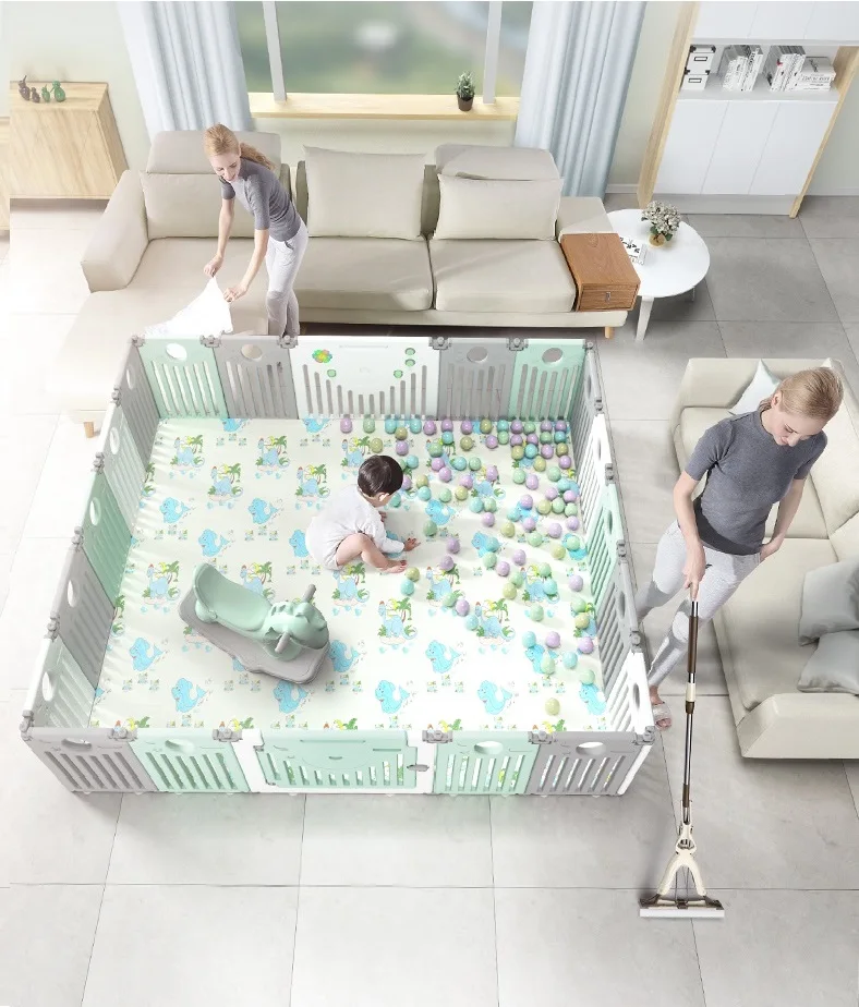 
2021 colorful new design foldable playpan for babies with toys 