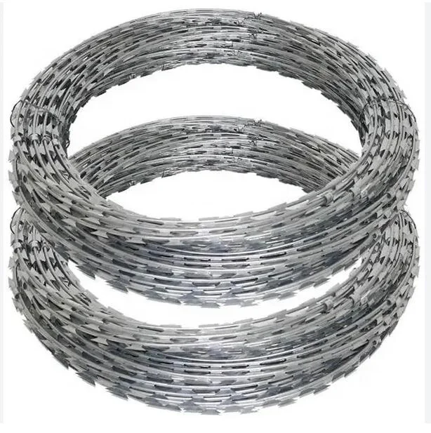 Galvanized Flat Security Fencing Razor Barbed Wire Safety Razor Wire