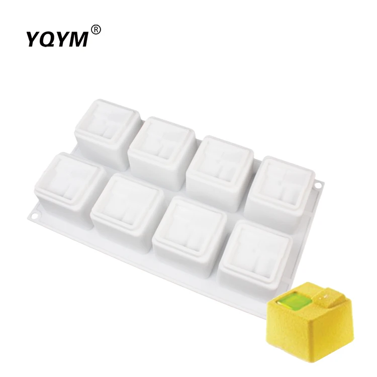 Handmade Soap Molds 8 Cavities Square Silicone Cake Baking Mold