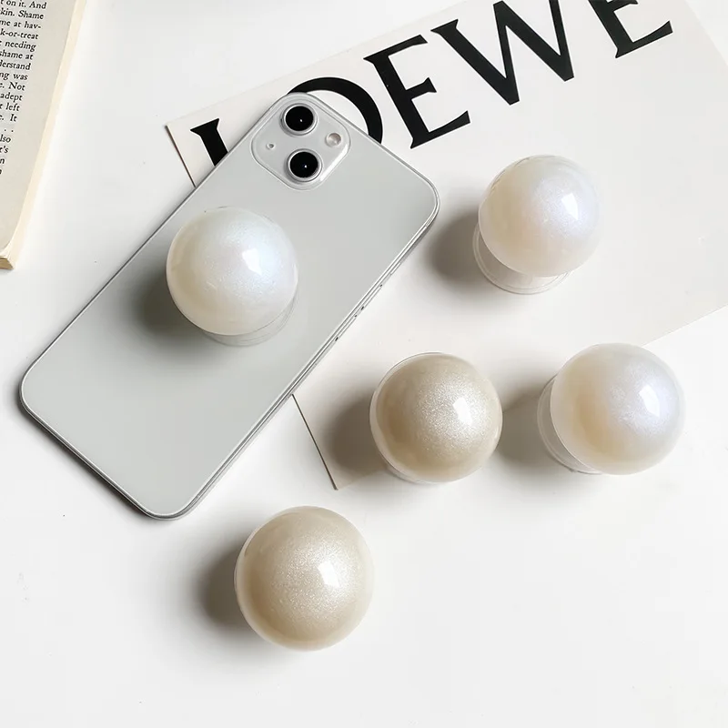 Bling Glitter Pearl Foldable Mobile Phone Holder Crystal Ball Adjustable Folding Stand Universal Smartphone Griptok Bracket