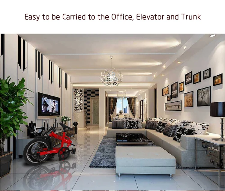 New 16-inch CMS-F16-B variable speed disc brake Twitter carbon sand folding bike