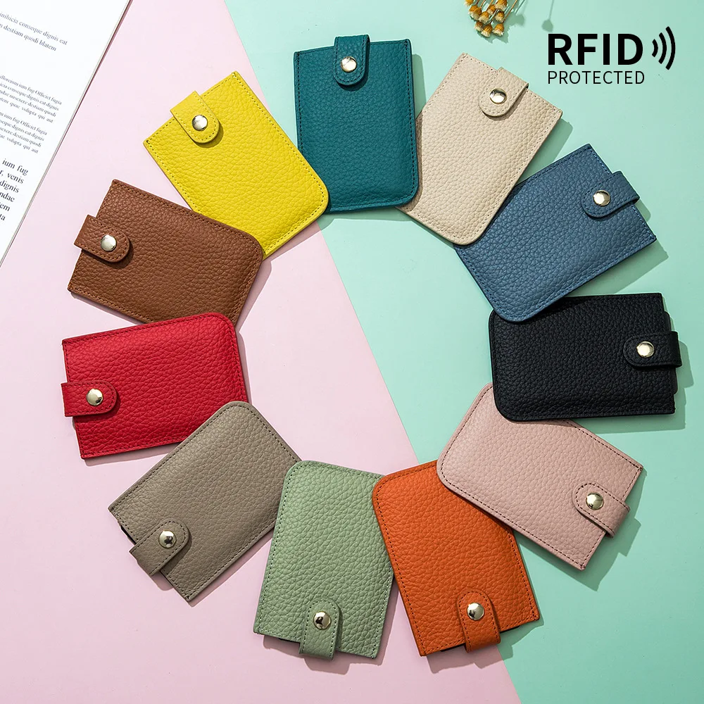 Faux Leather Card Holder Large Capacity Pull-out 6 Slots Portable Business Card Bank Card Driver License Organizer Storage Bag