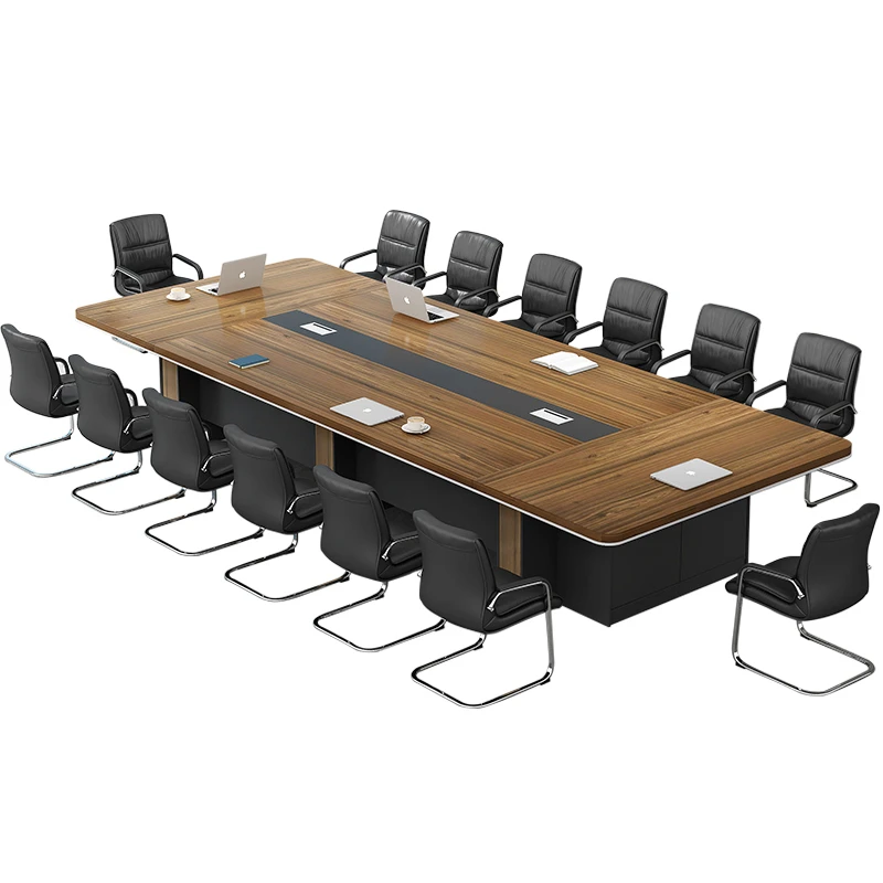 HYZ10 Wood Office Desk Classic Modern Office Desk Meeting Room Boardroom Negotiation Conference Room Table