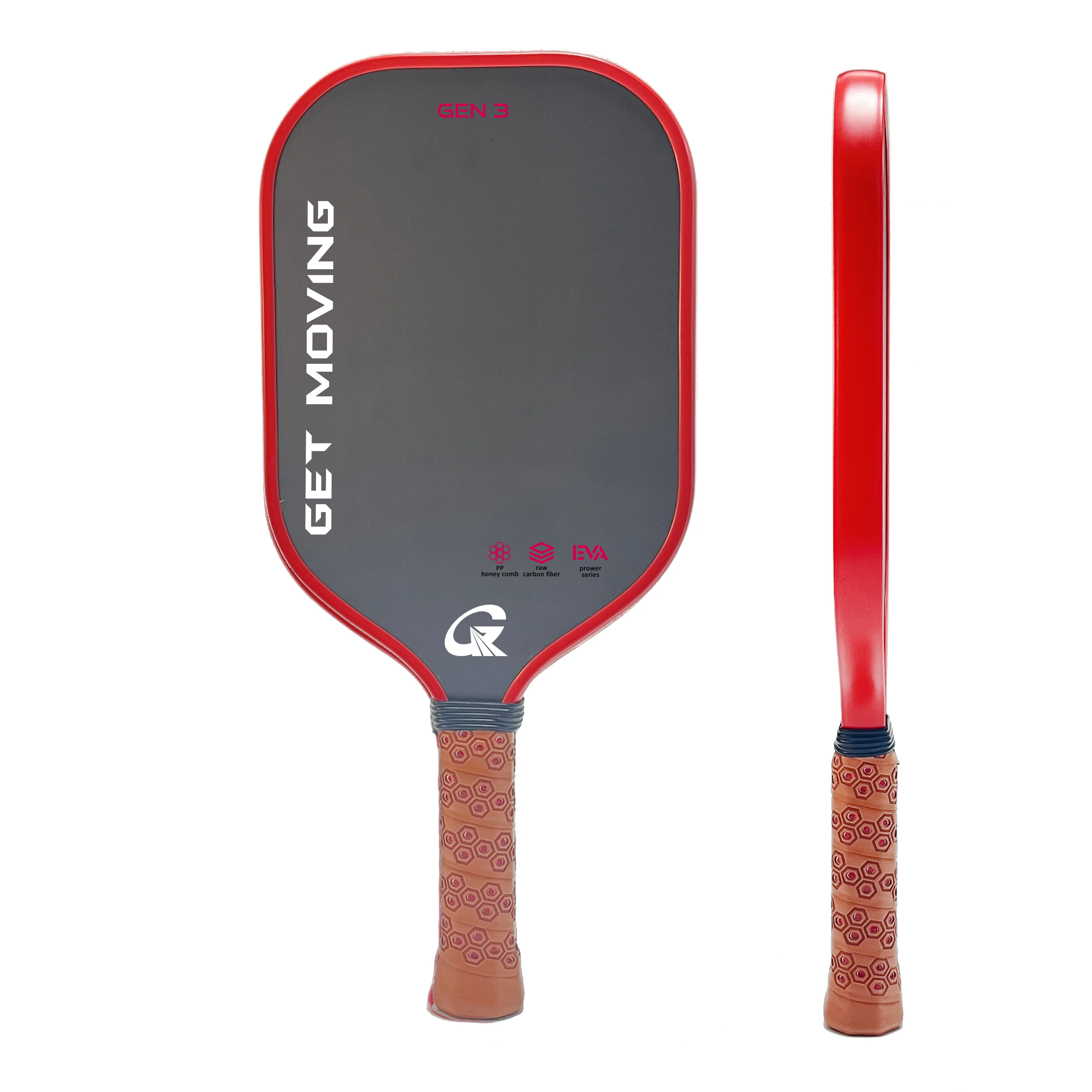 Lansda Custom Top Quality 16Mm Perseus Eva Gen 3 Propulsion Core Paddle T700 Raw Carbon Fiber Pickleball Paddle Racket