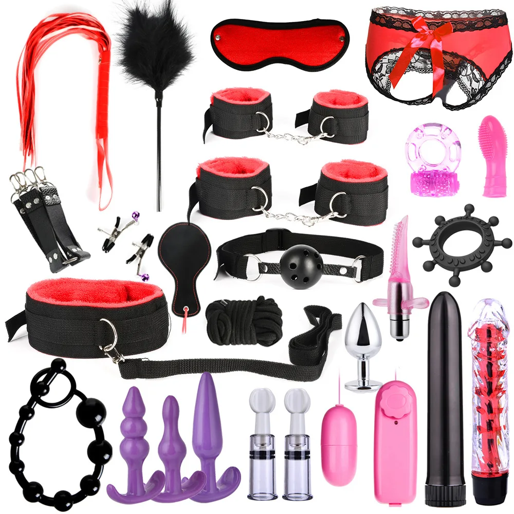 Amazon express sex SM combination fun set 26 piece training and wearing alternative Sex toys SM Bondage couple binding