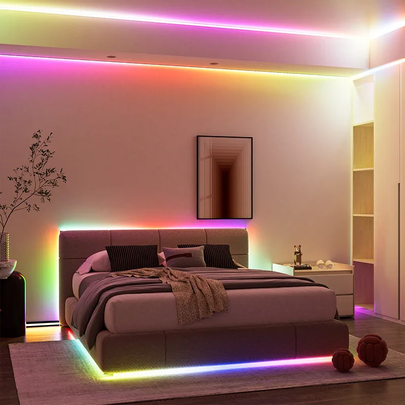 Гибкая Светодиодная лента RGB RGBW RGBIC бегущая вода smd 12 В 24 IP20 IP65 IP68 водонепроницаемая для украшения