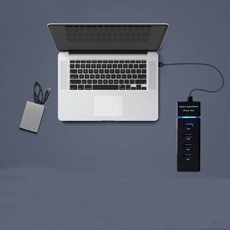 usb c hub 3.0 4 port multi splitter adapter Multi-function 4 in 1 Usb C Hub Docking Station  with USB cable For Desktop PC