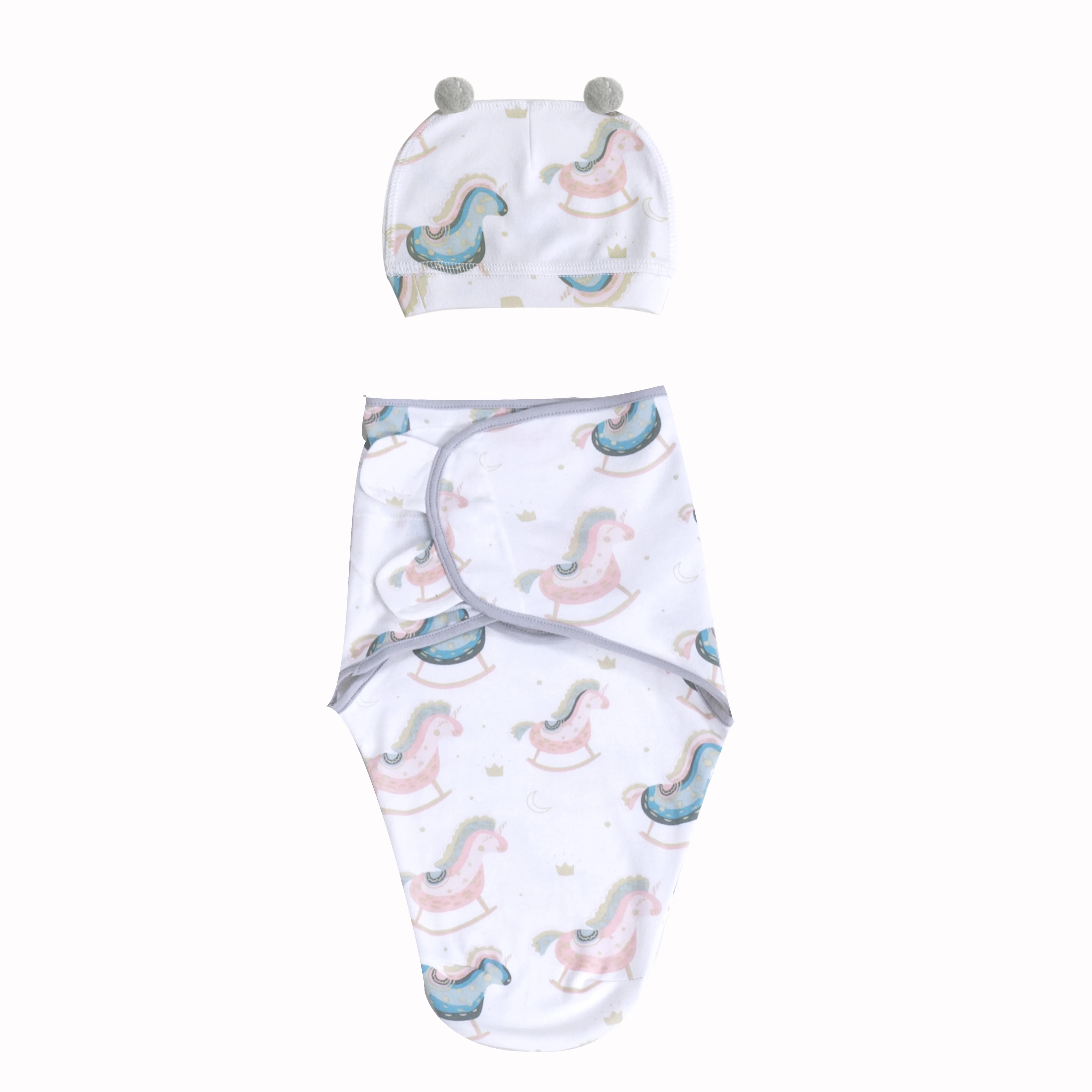 
Wholesale Newborn Baby Sleeping Bag 2020 Cartoon Printed 100% Cotton Baby Set Eco-friendly Baby Blanket 