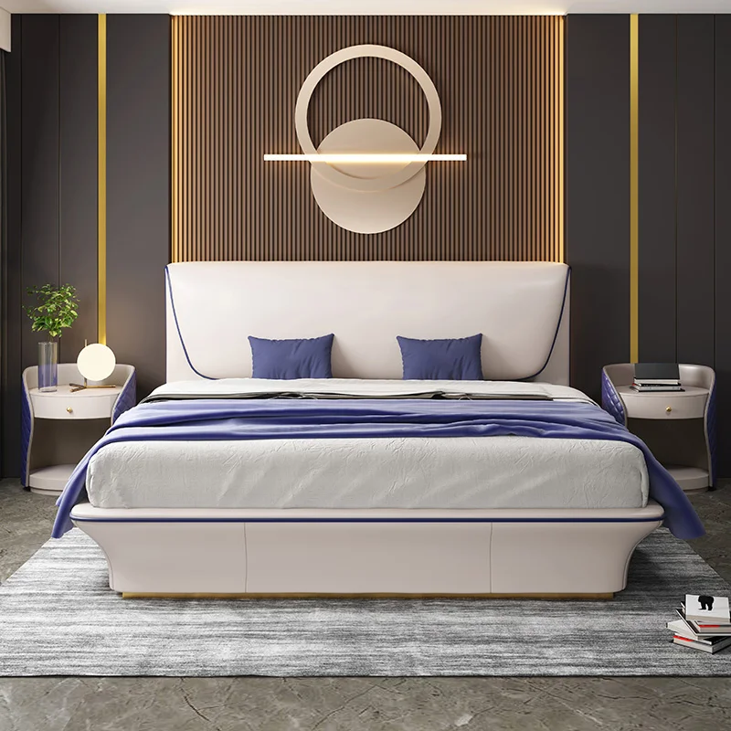Modern Home Furniture Luxury king Size Double Master Bedroom Set Modern Adult Upholstered Bed