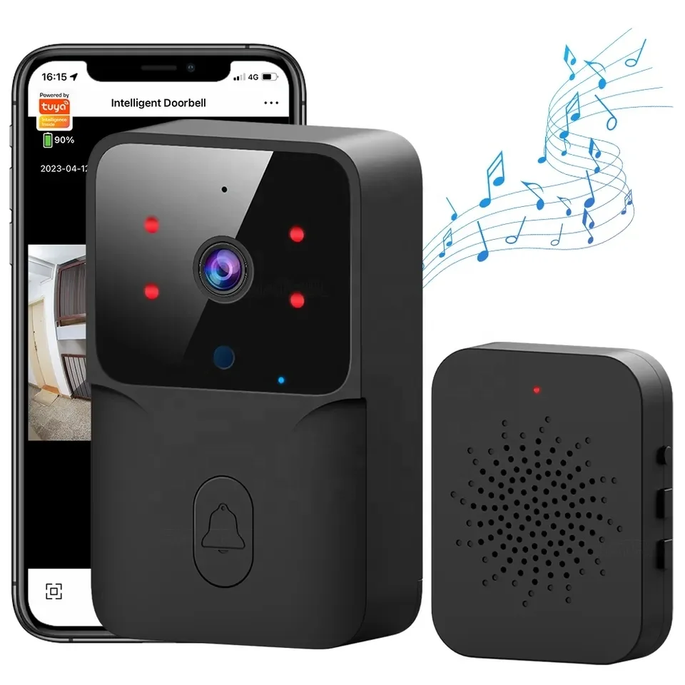 USB перезаряжаемый Wi-Fi, умный беспроводной ИК-дверной звонок ночного видения с камерой и двухсторонней речью