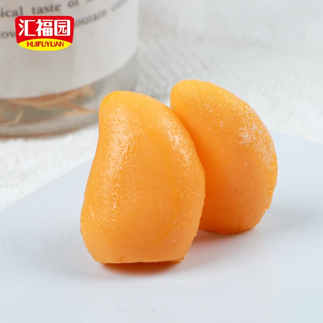 Wholesale HUIFUYUAN peeling fruit shaped mango soft candy