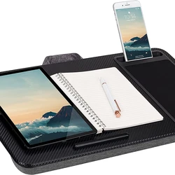 2022 Hot Sale Home Office Laptop Stand with Mouse Pad and Phone Holder Lap Tray Carbon Black Bed Table Stand Holder