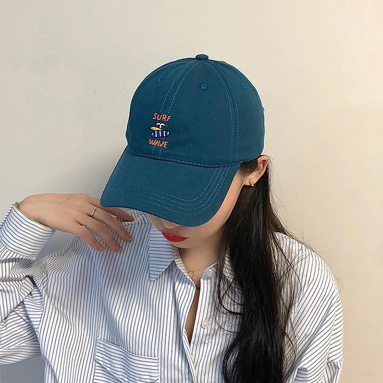 Custom Cute Korean Cartoons Embroidered Alphabet Hat Lovers Baseball Cap