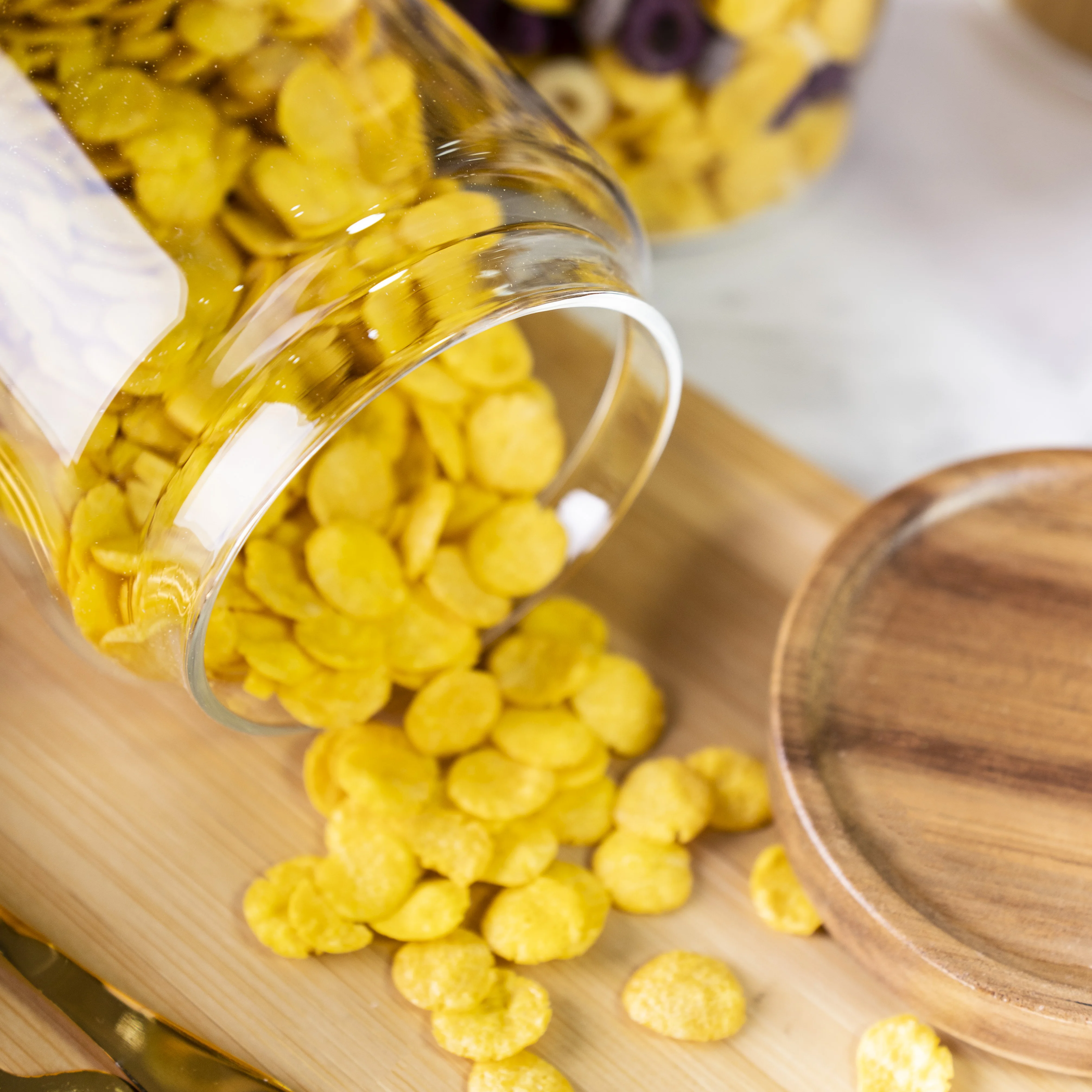 1500ml clear airtight borosilicate noodles pasta glass storage jar set storage tube with bamboo lid