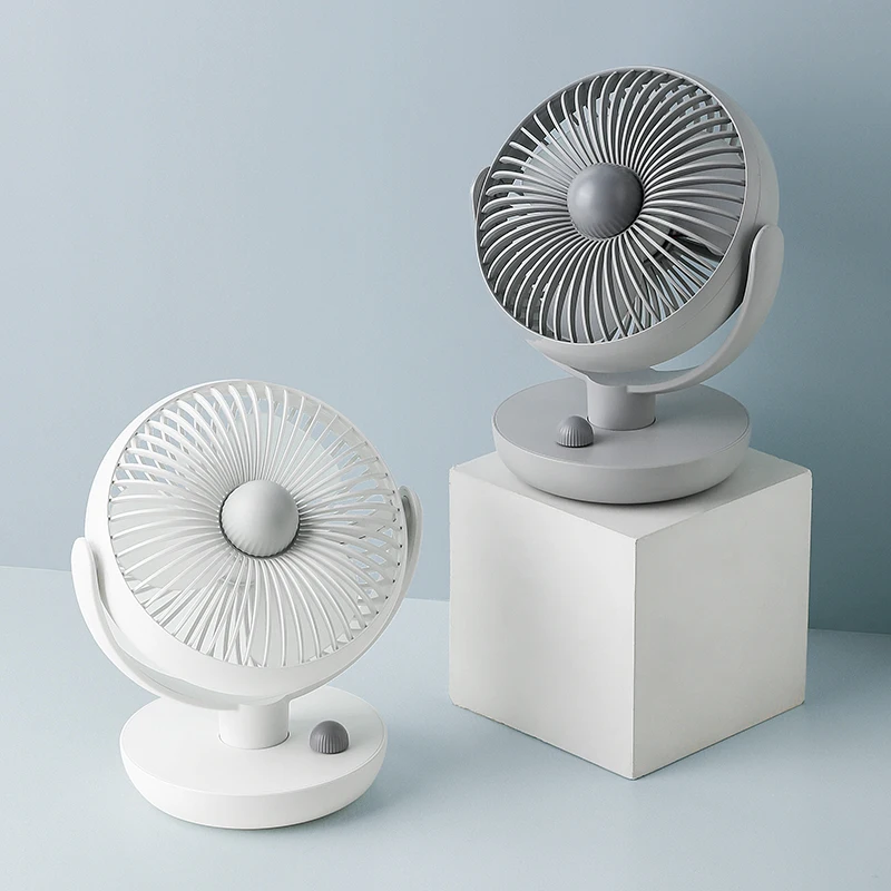 New Low Noise Electric Head Swing Rechargeable Desktop Fan Desktop Aromatherapy Fan for Office Table Small Mini USB Desk Fan